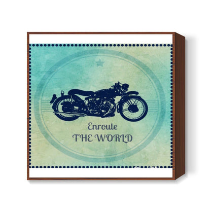 Enroute the world / Travel Square Art Prints