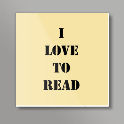 Reading Book Lovers Typography Quote Yellow Poster Square Art Prints