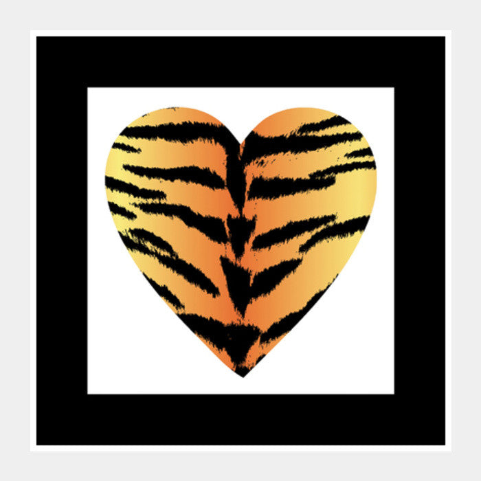 Square Art Prints, Tiger Heart Square Art Prints