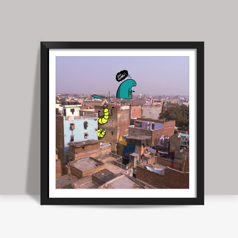 Monsters of Delhi - Stalker and a Hottee Square Art Prints