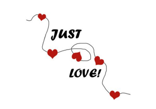 PosterGully Specials, Just Love String Of Red Hearts Valentine Wall Art