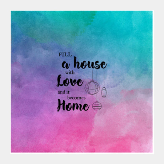 Typography Poster Square Art Prints
