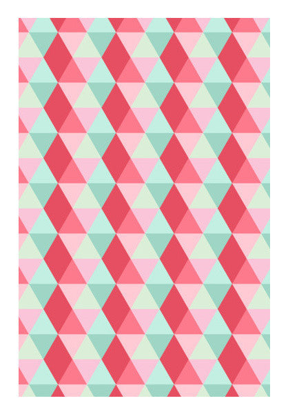 Abstract Checkered Tile Pattern Art PosterGully Specials