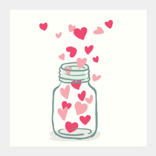 love is in the air! Square Art Prints