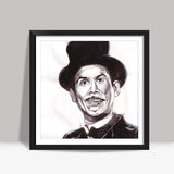 Johny Walker was one of the best Bollywood comedians Square Art Prints