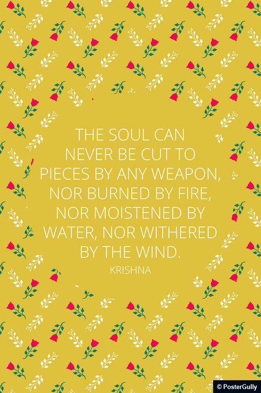 Wall Art, Soul Quote Krishna | Bhagavad Gita, - PosterGully - 1