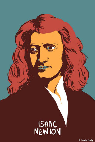 Wall Art, Isaac Newton Science Portrait, - PosterGully - 1