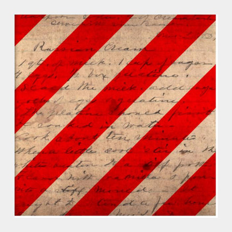 PosterGully Specials, Vintage Red Stripes Square Art Prints