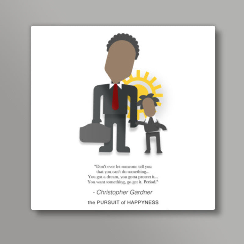 The Pursuit of Happyness |  Minimal Poster | Will Smith | Quotes Square Art Prints