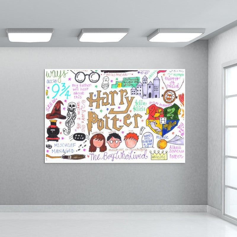 Harry Potter Doodle Wall Art