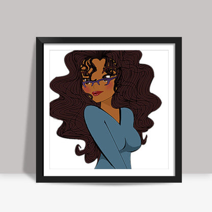 Curly Girl Square Art