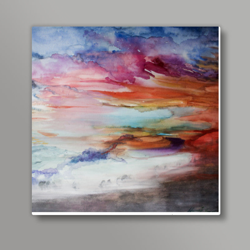 Storm coming Square Art Prints
