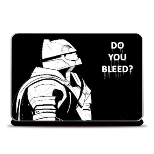 Laptop Skins, Batman Do You Bleed Black and White Laptop Skin