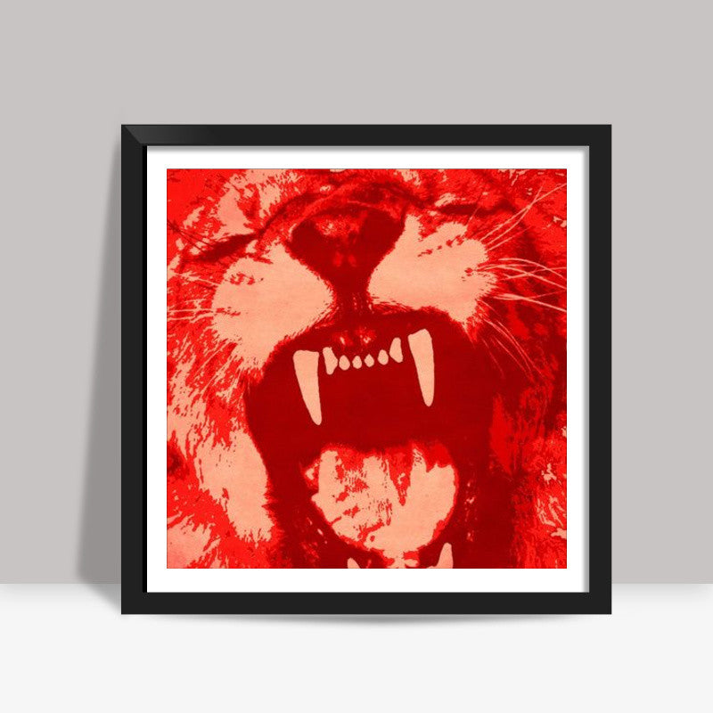 Hear me roar Square Art Prints