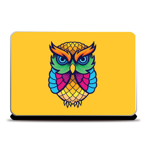 colorful Owl Laptop Skins