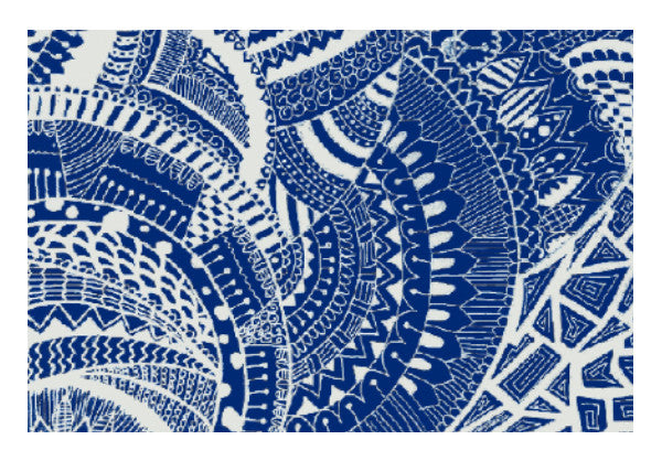 Wall Art, Blue-white doodle Wallart |artist: Megha-Vohra, - PosterGully