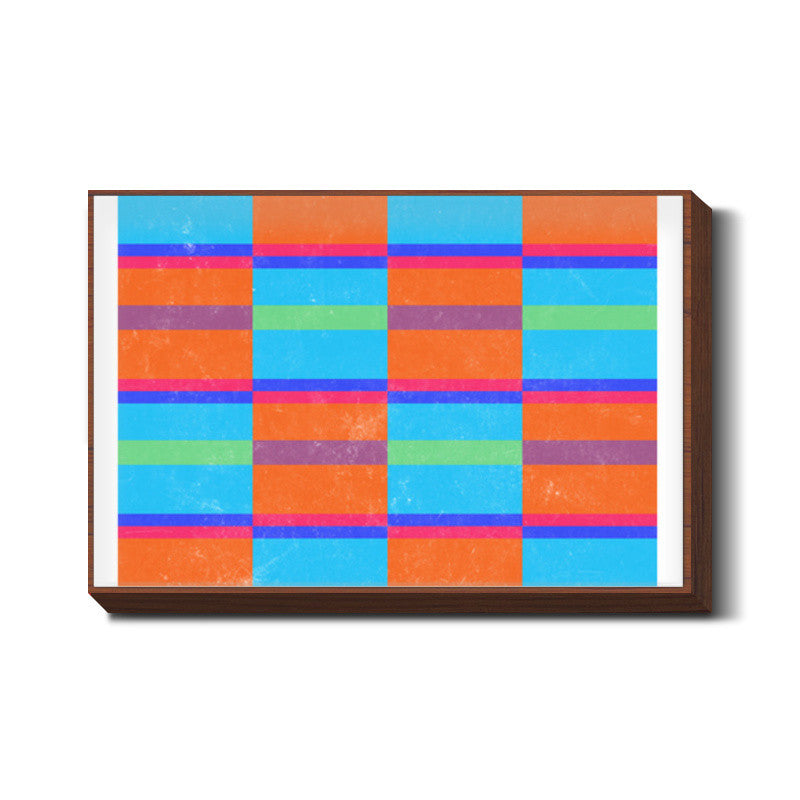 Evermore | Orange Cyan | Geometric Pattern Wall Art