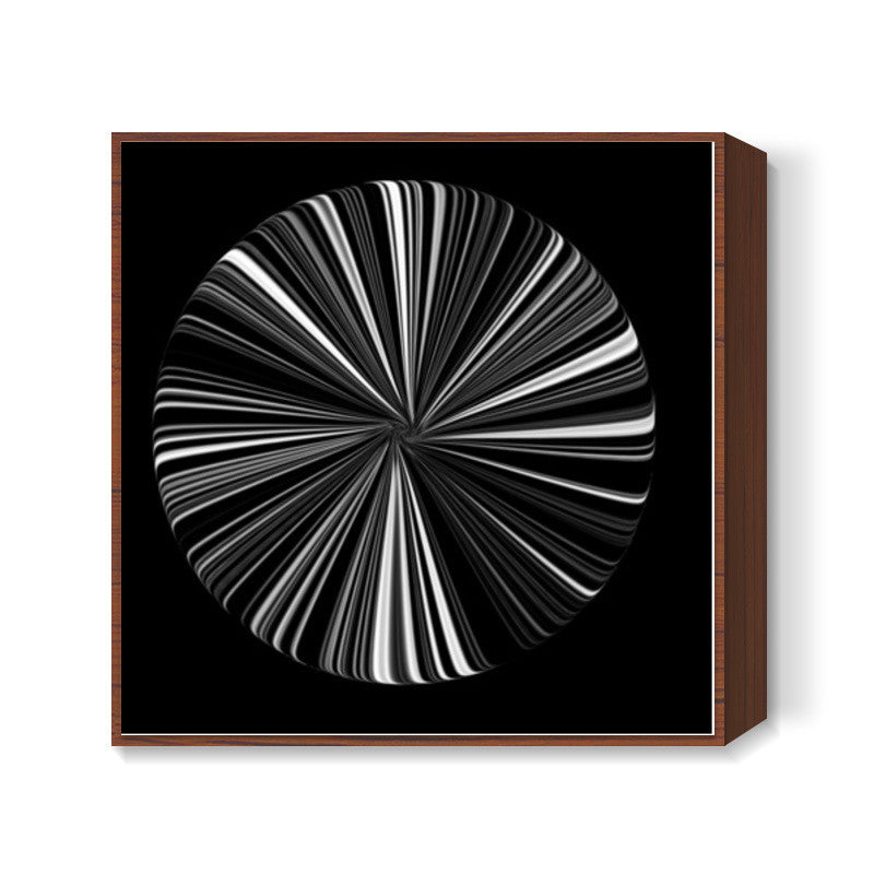 Abstract Black And White Pinwheel Digital Art Background Square Art Prints