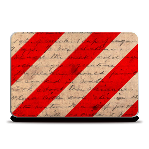 Vintage Red Stripes Laptop Skins