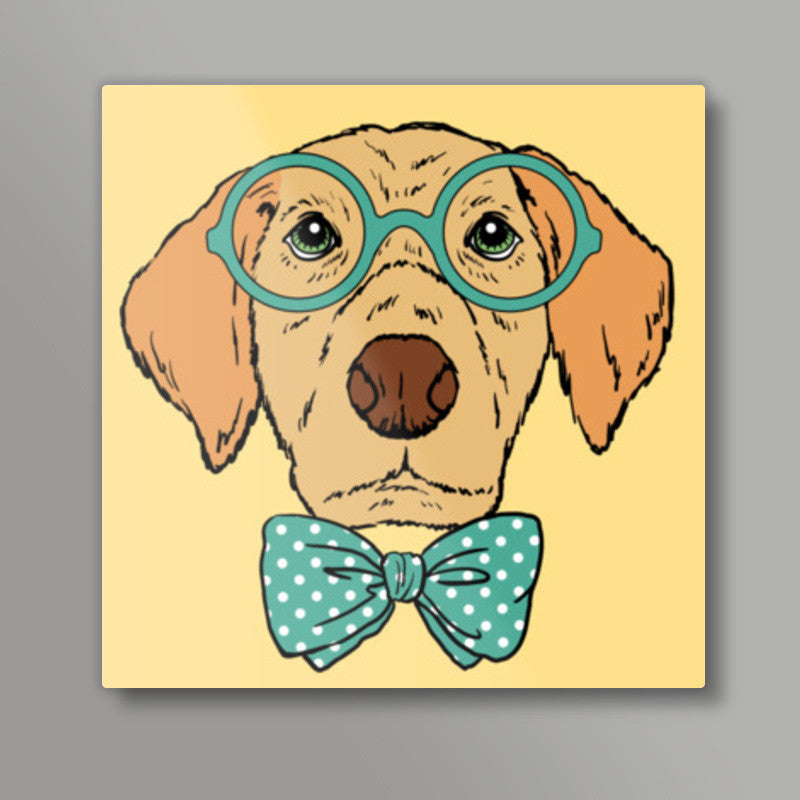 Geeky Dog Square Art Prints