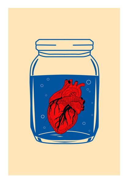 PosterGully Specials, The Heart in the Glass Jar Wall Art