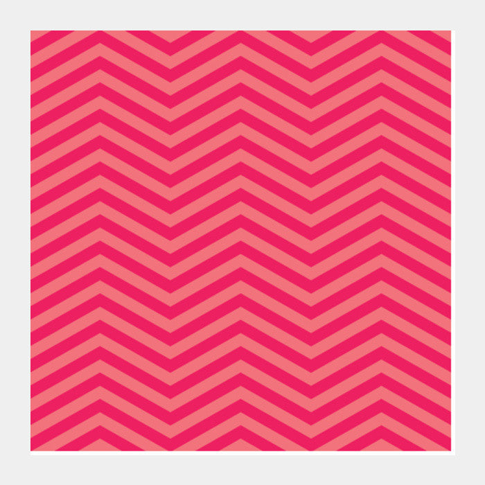 Light Pink and Dark Pink Zig Zag Square Art Prints