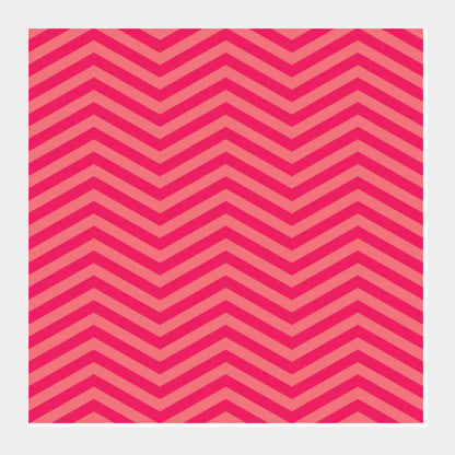 Light Pink and Dark Pink Zig Zag Square Art Prints