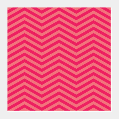 Light Pink and Dark Pink Zig Zag Square Art Prints