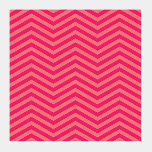 Light Pink and Dark Pink Zig Zag Square Art Prints