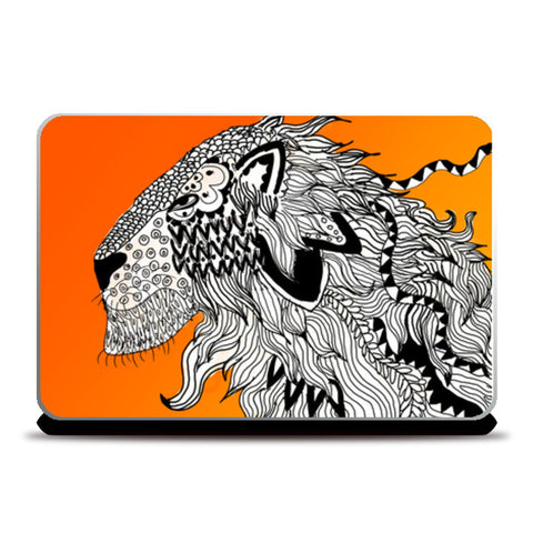 Majestic Lion Print Laptop Skins