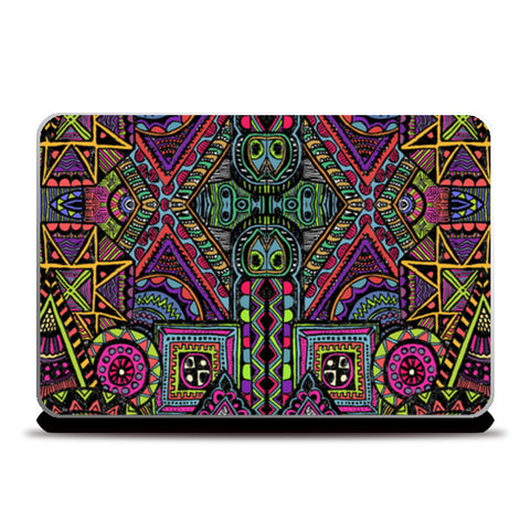 Laptop Skins, Aztec color pattern gothic Laptop Skins