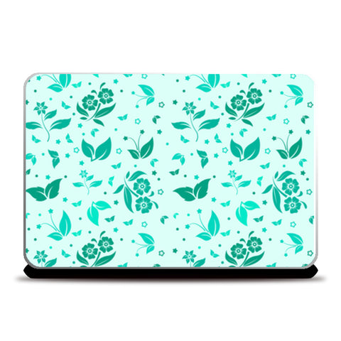 Hand Drawn Flower With Leaves Laptop Skins