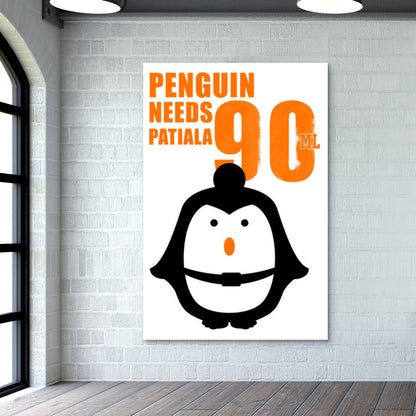 Penguin Needs Patiala 90ML Wall Art