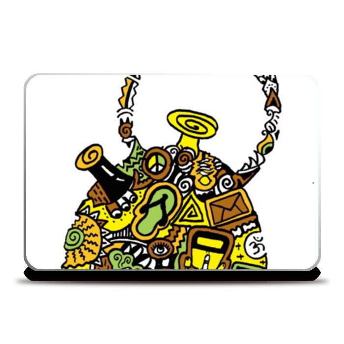 Laptop Skins, Quirky Kettle Zenscrawl Laptop Skin | Meghnanimous, - PosterGully