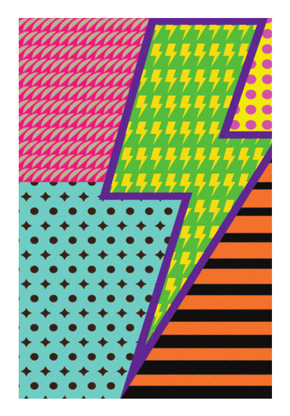 Pop Art Lightning Poster Wall Art