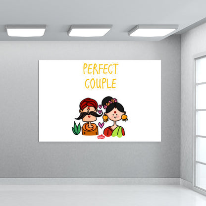 The Desi Perfect Couple Wall Art