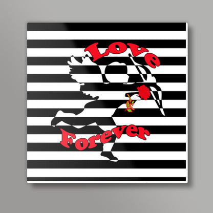 3D Love Cupid!!..Love Forever Square Art Prints