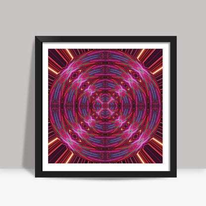 Abstract Kaleidoscopic Fractal Mandala Motion Design Background Square Art Prints