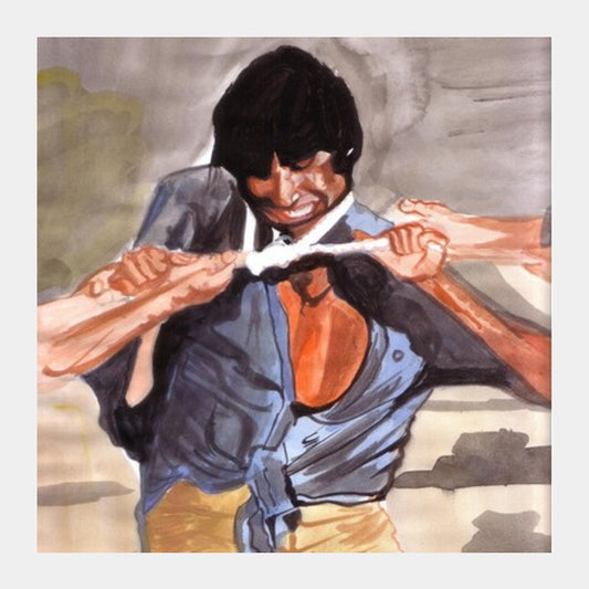 Amitabh Bachchan knows how to battle the challenges thrown at him Square Art Prints