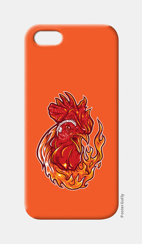 Rooster On Fire iPhone 5 Cases