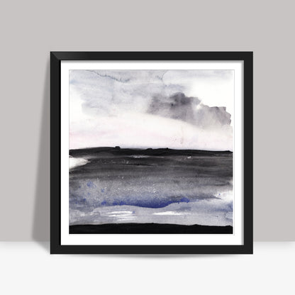 Black shores Square Art Prints