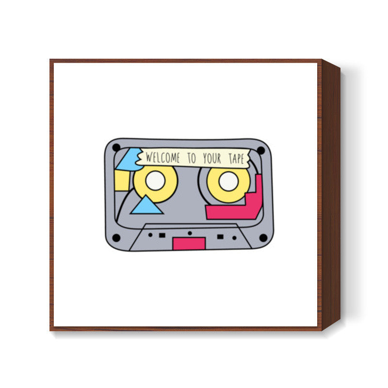 13 reasons why retro tape Square Art Prints