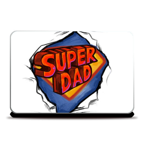 Super hero dad Laptop Skins