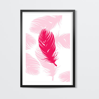 Pink Feather Wall Art