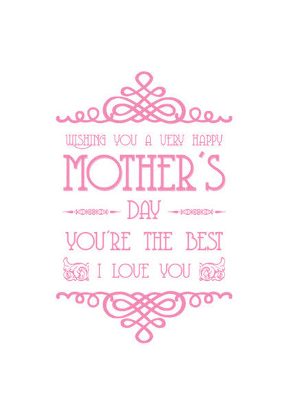 Beautiful Mother's Day Typography Art PosterGully Specials