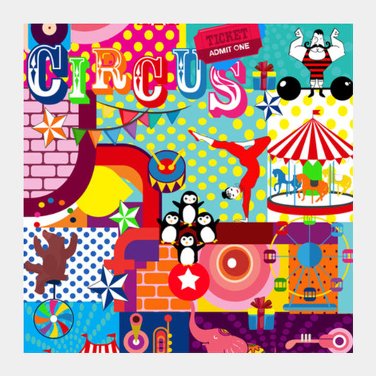 Square Art Prints, CIRCUS POP! Square Art Prints