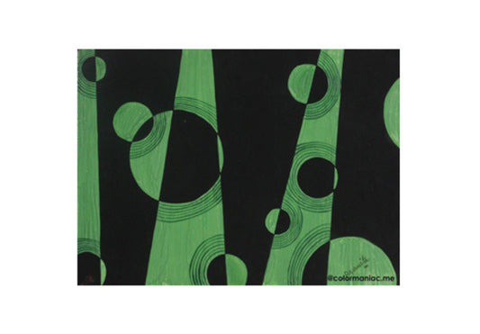 Abstract Green and Black Wall Art