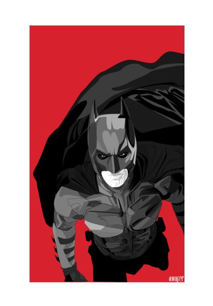 Wall Art, Batman Dark Knight red black Wall Art, - PosterGully