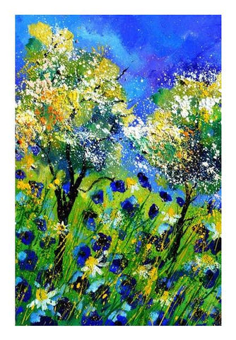 PosterGully Specials, Blue poppies 455150 Wall Art
