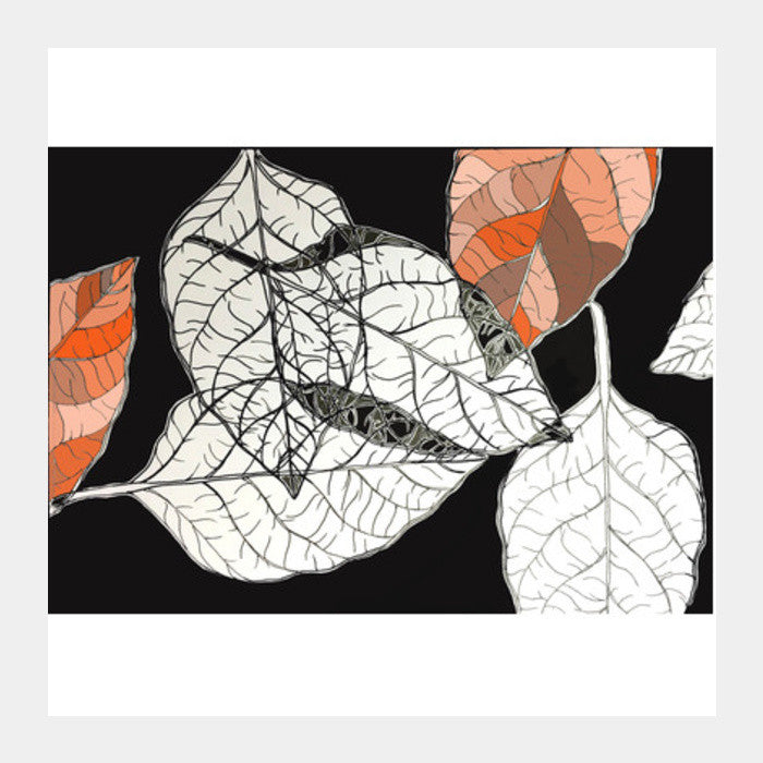 Square Art Prints, leaves Square Art Prints